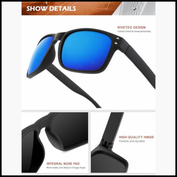 Polarized Sunglasses with UV Protection for Fishing Running Driving main image 2